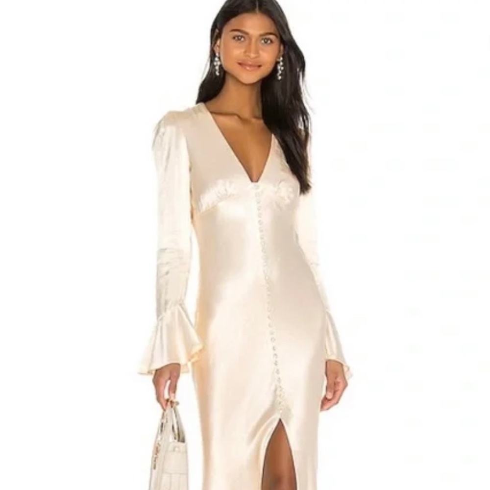 Reduced Price -- Needs Small Repair -- Shona Joy frill cuff bias midi dress